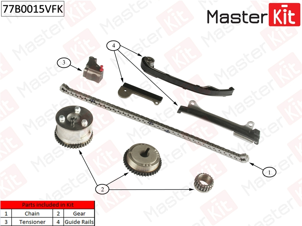 MASTERKIT 77B0015VFK Комплект цепи ГРМ