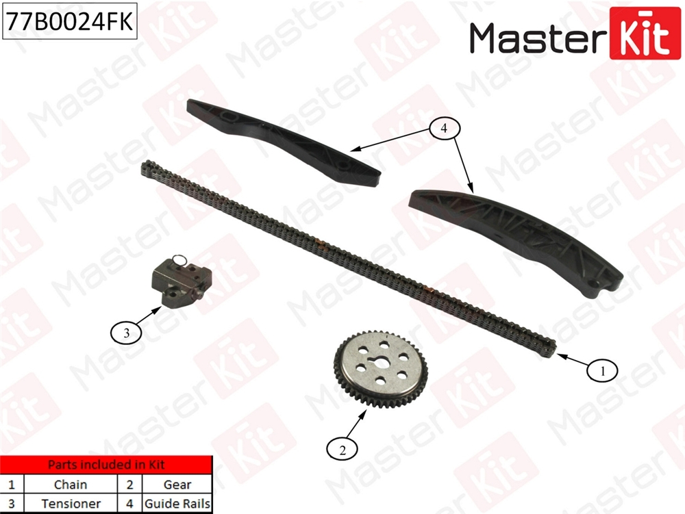 MASTERKIT 77B0024FK Комплект цепи ГРМ