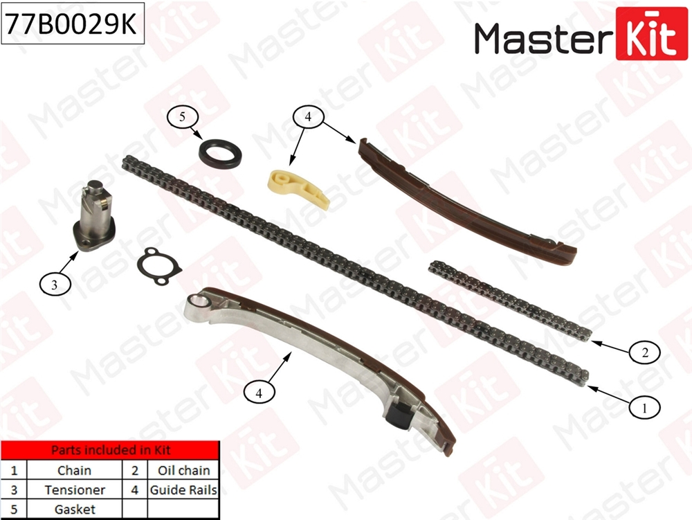MASTERKIT 77B0029K Комплект цепи ГРМ