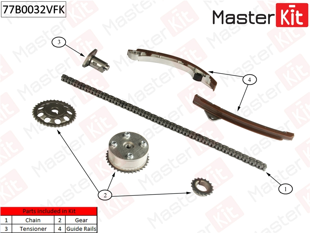 MASTERKIT 77B0032VFK Комплект цепи ГРМ