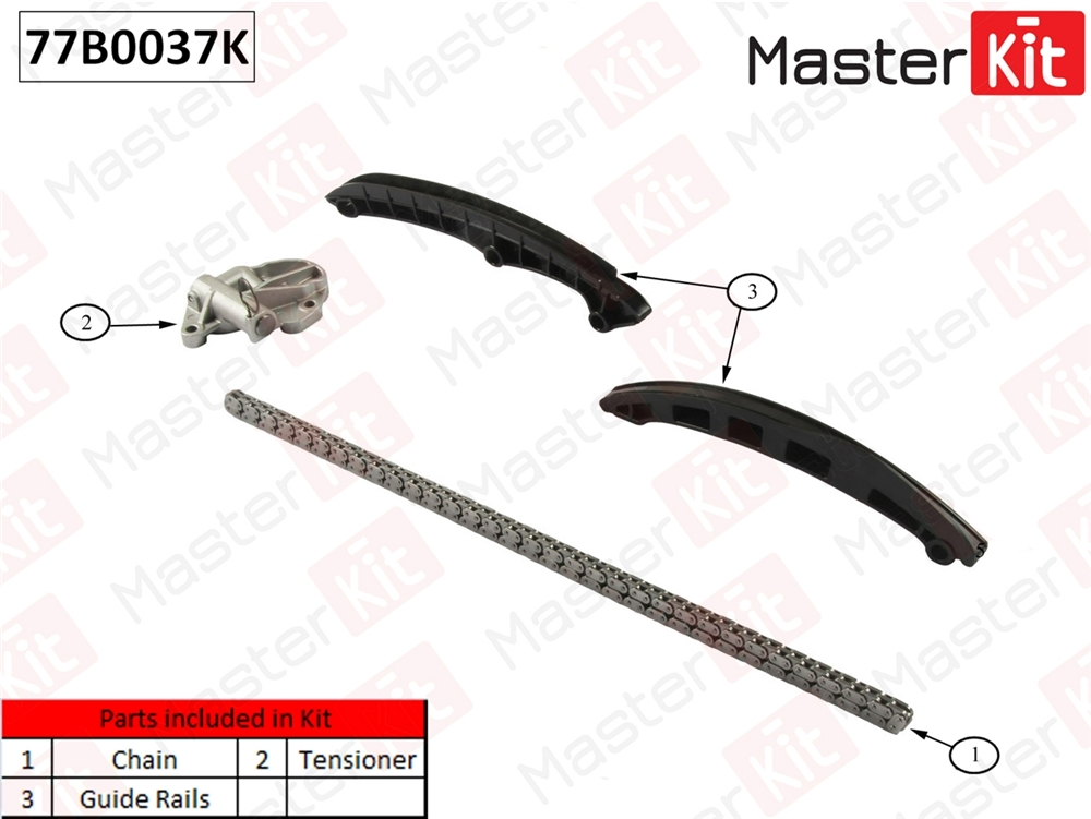 MASTERKIT 77B0037K Комплект цепи ГРМ