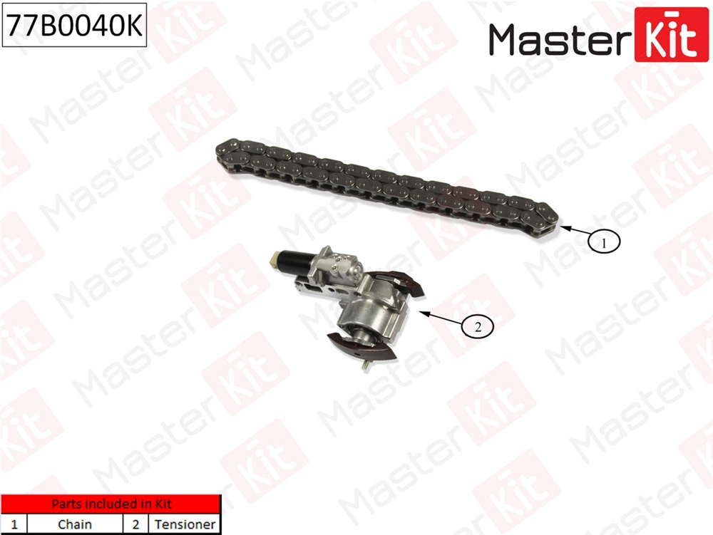 MASTERKIT 77B0040K Комплект привода распредвалов VAG 2.8 без звездочек