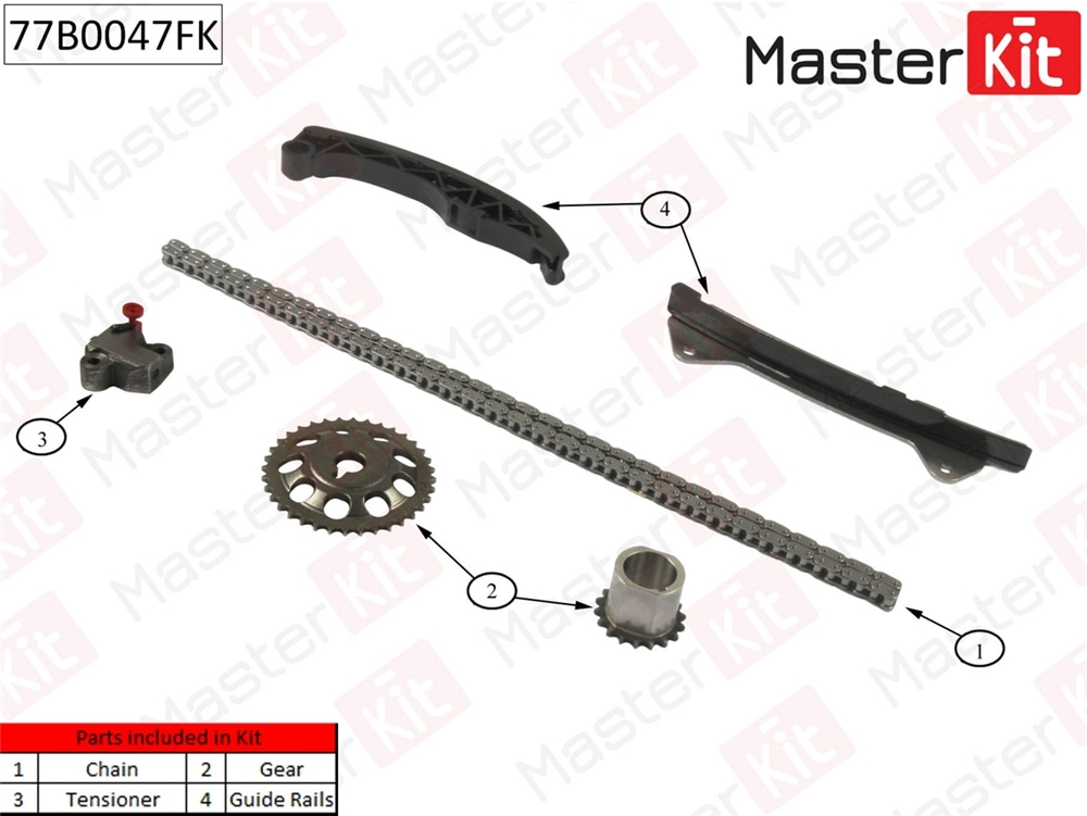 MASTERKIT 77B0047FK Комплект цепи ГРМ