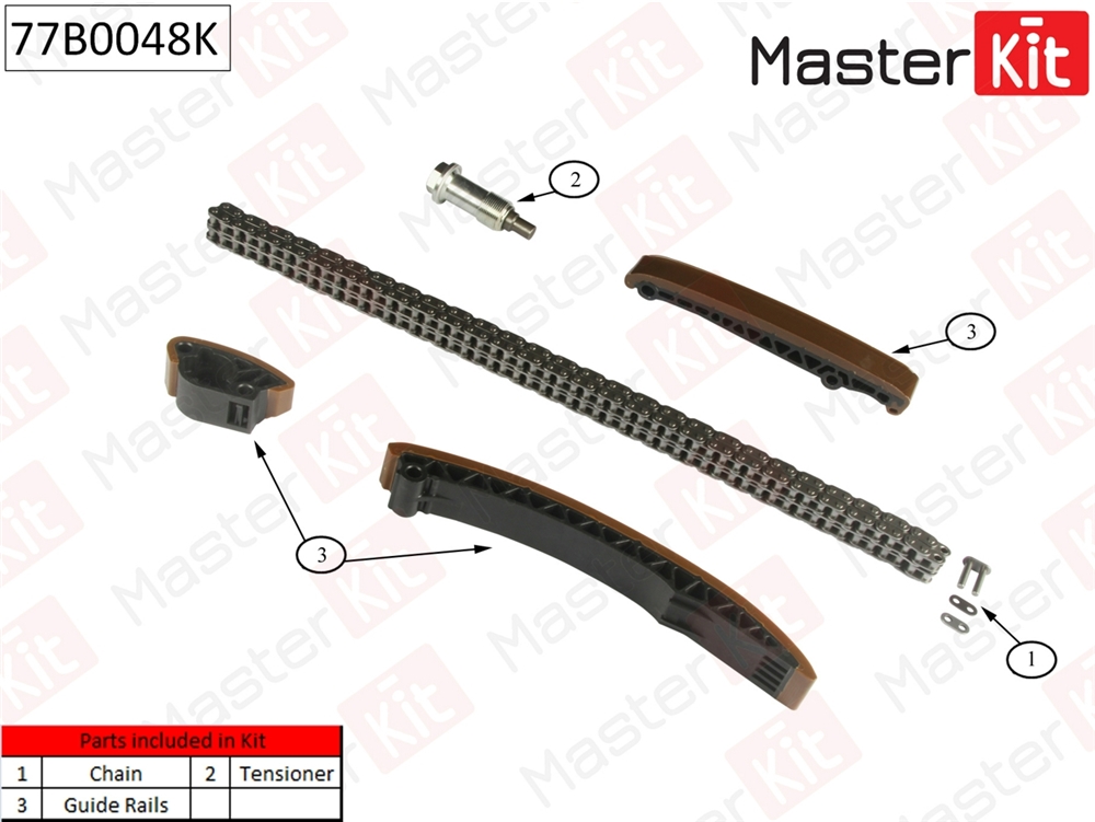 MASTERKIT 77B0048K Комплект цепи ГРМ MB 2.2CDi OM611 99-
