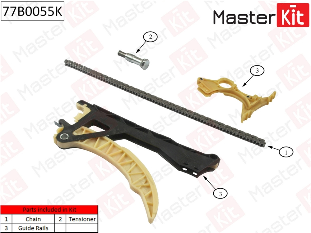 MASTERKIT 77B0055K Комплект цепи ГРМ