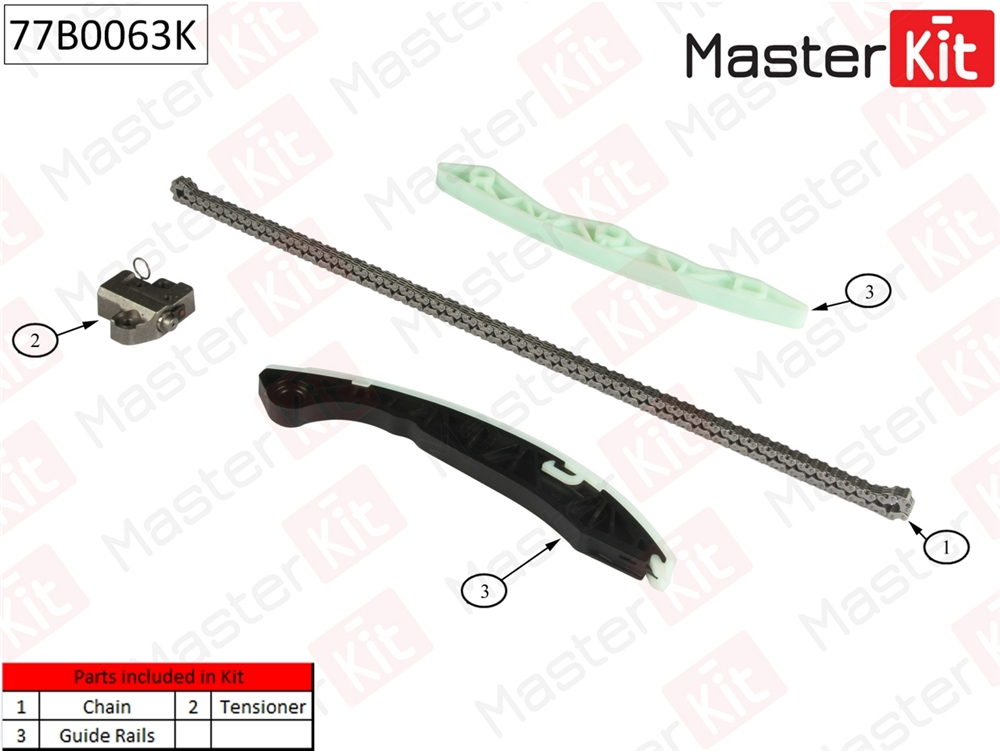 MASTERKIT 77B0063K Комплект цепи ГРМ  (без звездочек)