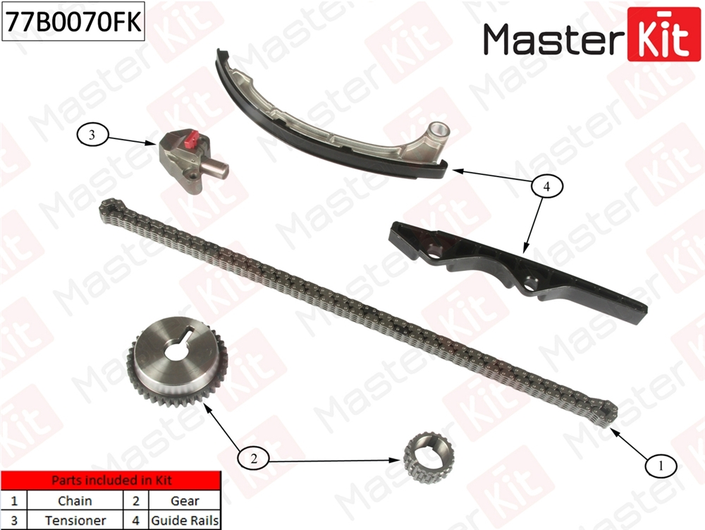 MASTERKIT 77B0070FK Комплект цепи ГРМ
