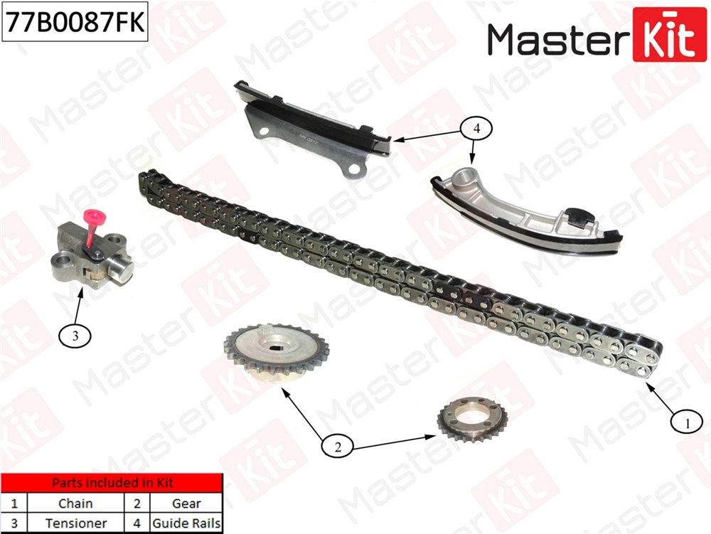 MASTERKIT 77B0087FK Комплект цепи ГРМ Nissan Patrol/Renault Master 3.0DTi ZD3 00-