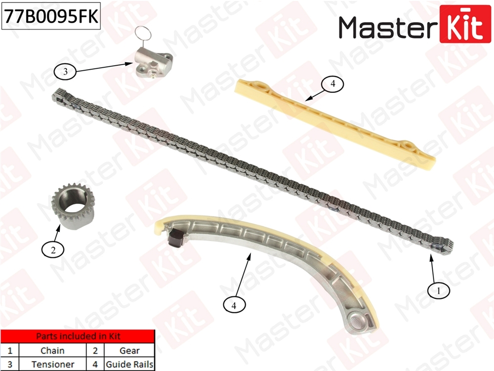 MASTERKIT 77B0095FK Коплект цепи ГРМ