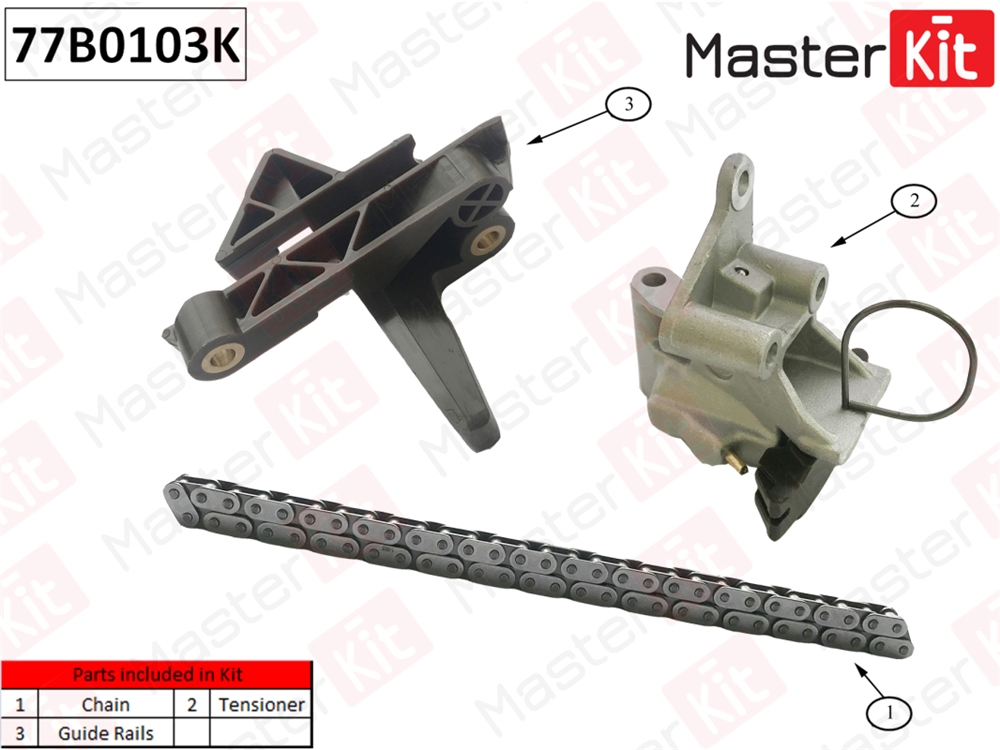 MASTERKIT 77B0103K Комплект цепи привода распредвала BMW E39/E53 M52/M54