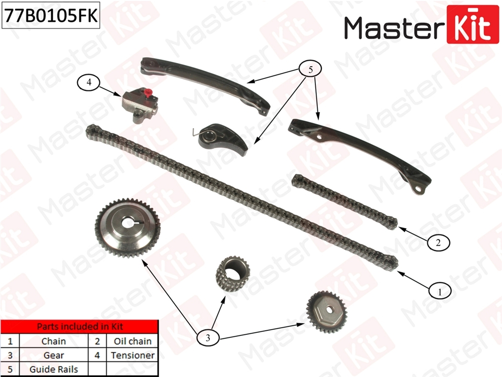 MASTERKIT 77B0105FK Комплект цепи ГРМ