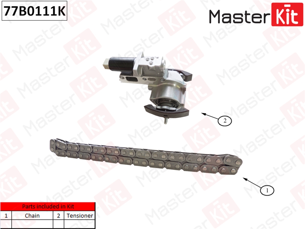 MASTERKIT 77B0111K Комплект цепи распредвала Audi A4/S4,A6,TT, AGN,APG
