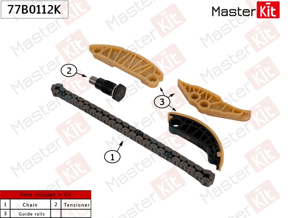 MASTERKIT 77B0112K Комплект цепи балансирных валов VAG CCTA/CCTB/CAWB/CGYA/CBFA/BZB/CDNC/CAEB