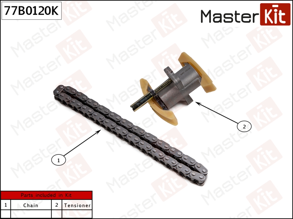 MASTERKIT 77B0120K Комплект цепи ГРМ AUDI A4/A6 2.0 ALT/ 01-05 77B0120K