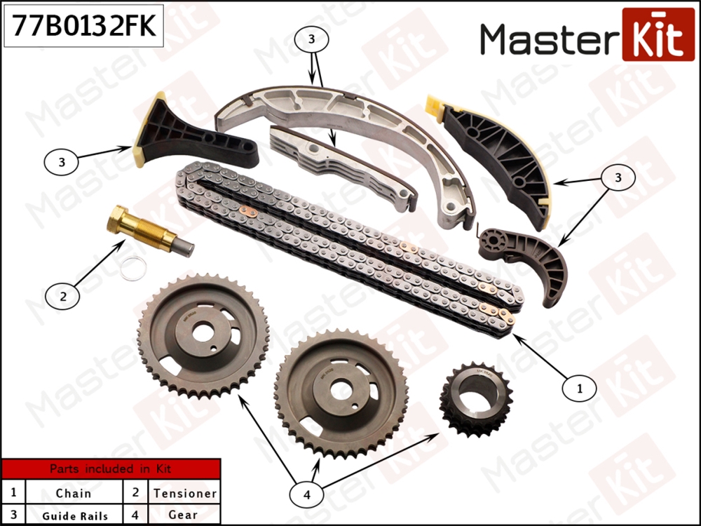 MASTERKIT 77B0132FK Комплект цепи ГРМ