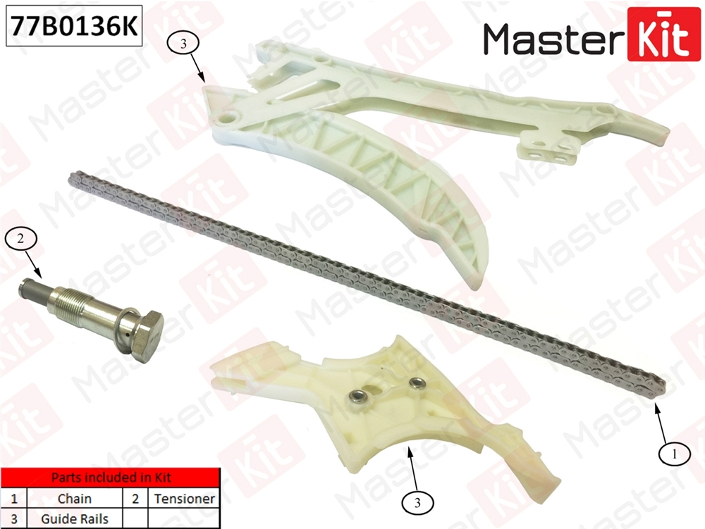 MASTERKIT 77B0136K Комплект цепи ГРМ