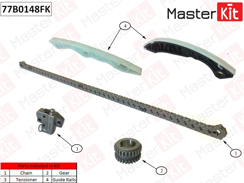 MASTERKIT 77B0148FK Комплект цепи ГРМ