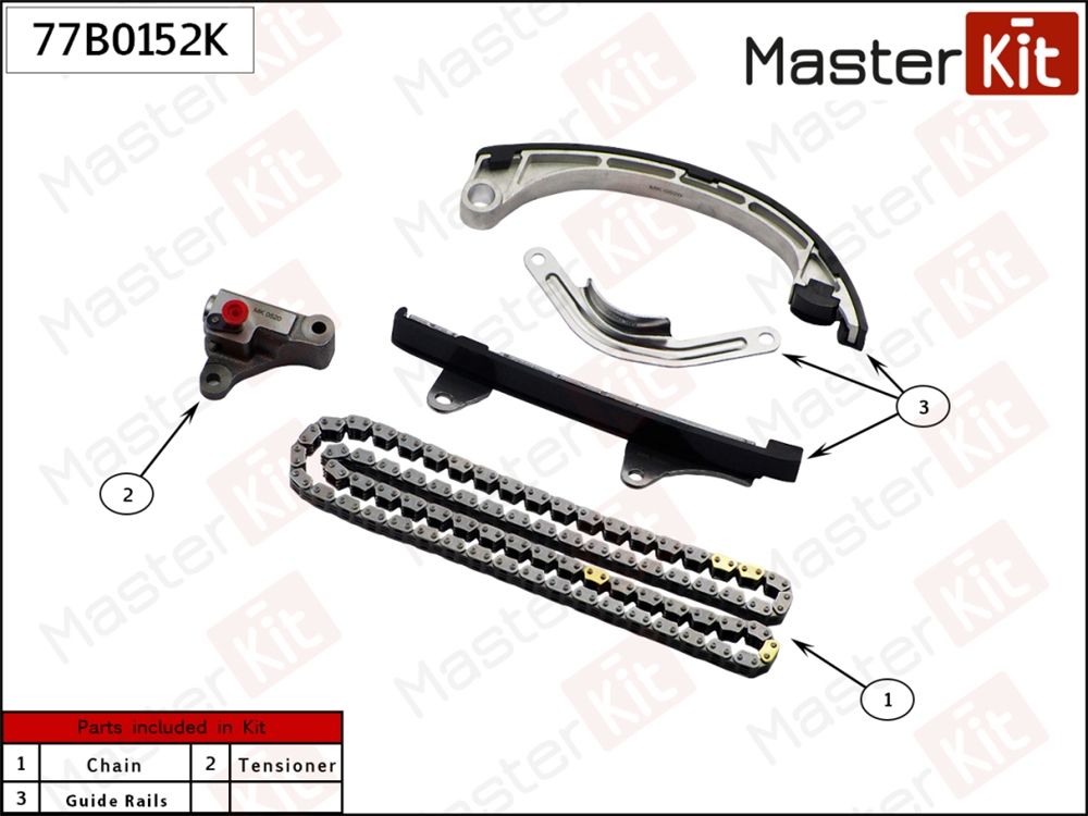 MASTERKIT 77B0152K Комплект цепи ГРМ Toyota 1SZ-FE 77B0152K