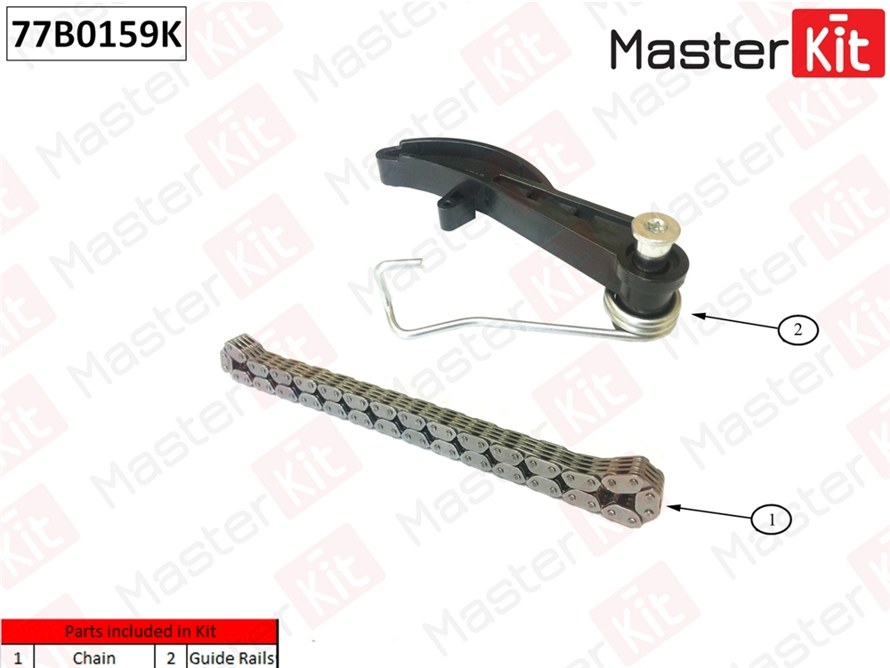 MASTERKIT 77B0159K Комплект цепи масляного насоса VAG 1.8TSI