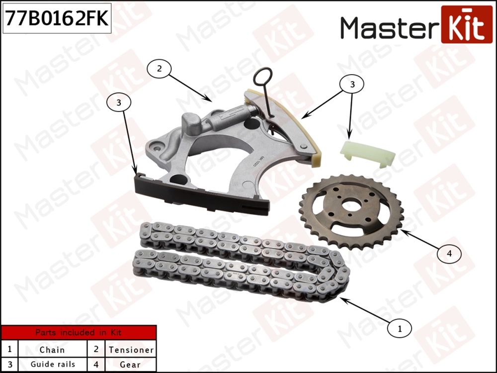 MASTERKIT 77B0162FK Комплект цепи распредвала CGWD,CTUA