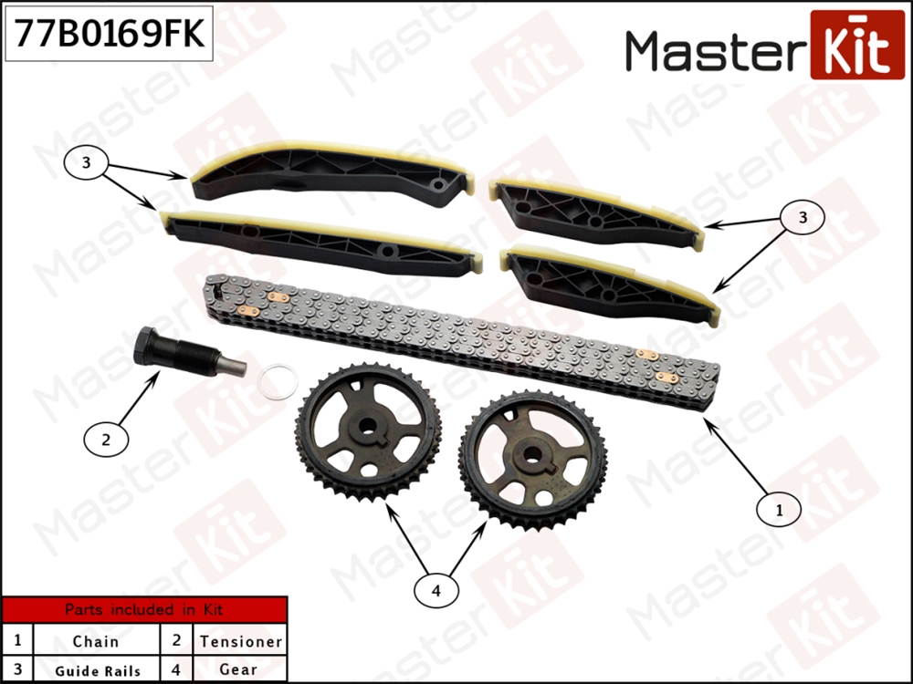 MASTERKIT 77B0169FK Комплект цепи ГРМ Mercedes-Benz M112 77B0169FK