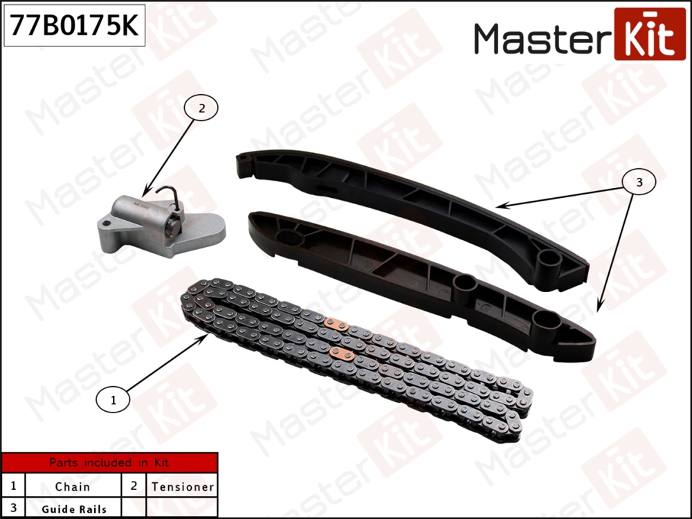 MASTERKIT 77B0175K Комплект цепи ГРМ SsangYong D20R 77B0175K