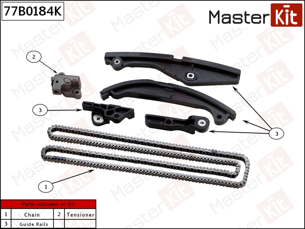 MASTERKIT 77B0184K Комплект цепи ГРМ FORD Explorer 3.5L T35PDTD DOHC Turbo