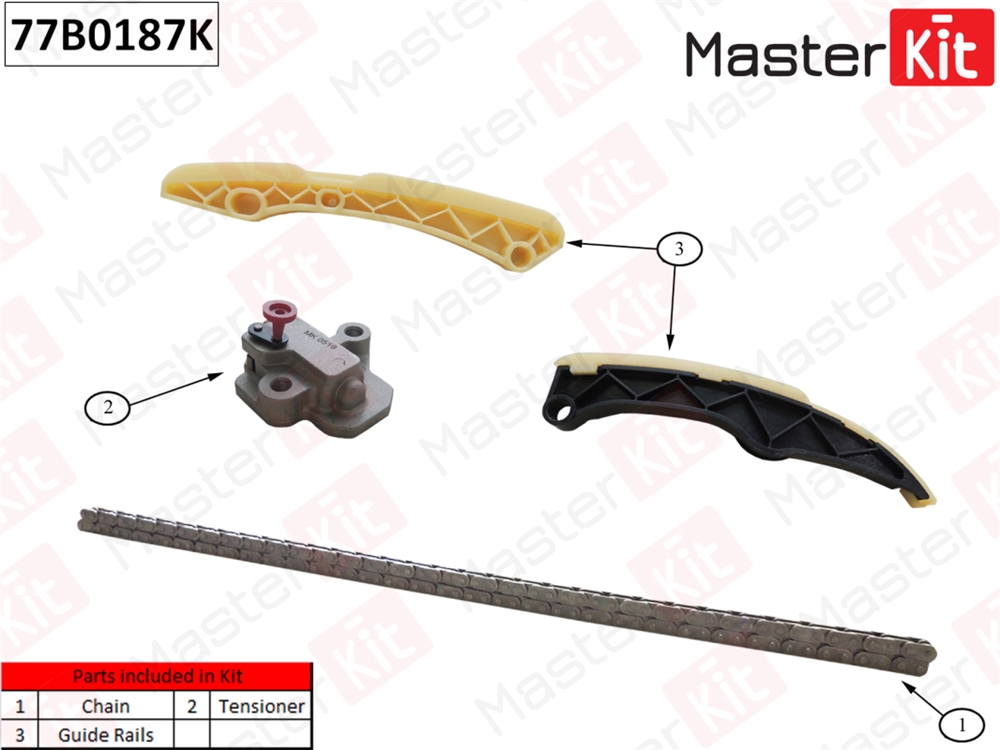 MASTERKIT 77B0187K Комплект цепи ГРМ