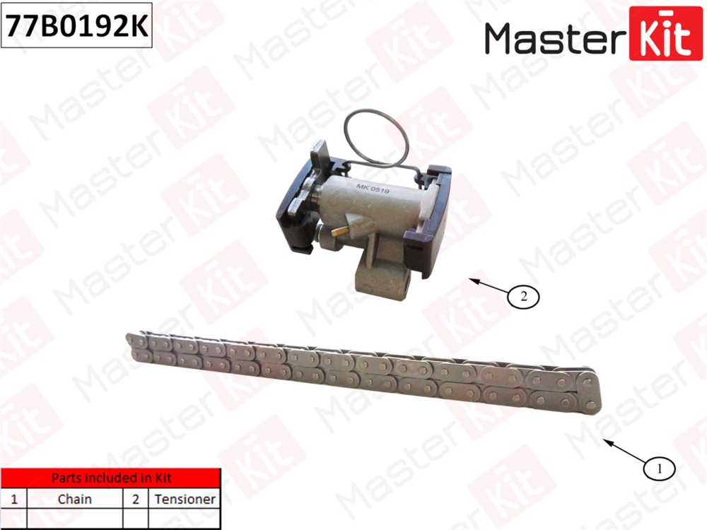 MASTERKIT 77B0192K Комплект цепи привода распредвала L BMW E53/E65/E70/E71 N62 05-14