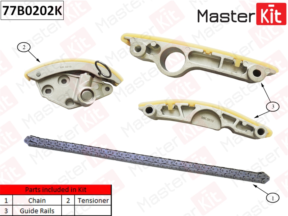 MASTERKIT 77B0202K Комплект цепи ГРМ Audi A6/A7 4.2I CEUC 12-