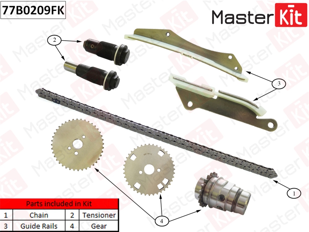 MASTERKIT 77B0209FK Комплект цепи ГРМ Iveco