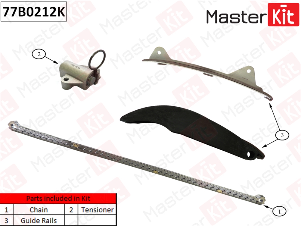MASTERKIT 77B0212K Комплект цепи ГРМ