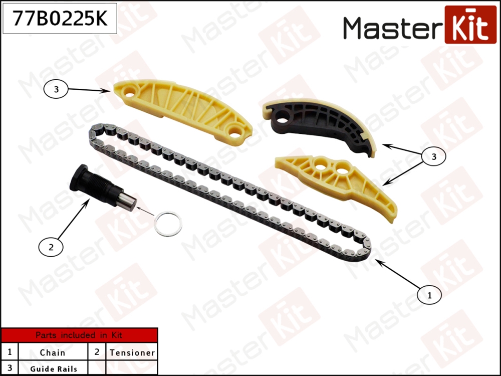MASTERKIT 77B0225K Комплект цепи промежуточного вала VAG CJBE,CNCD,CNCE