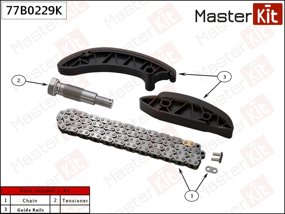 MASTERKIT 77B0229K Комплект цепи ГРМ