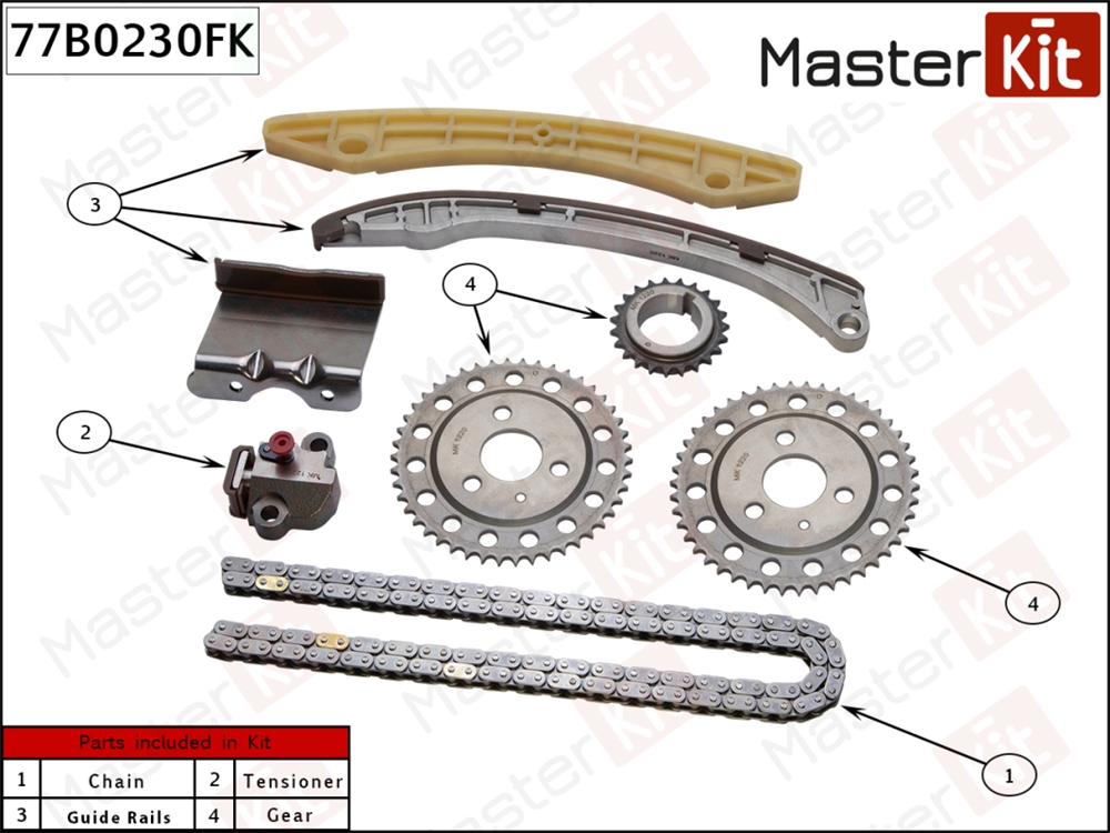 MASTERKIT 77B0230FK Комплект цепи ГРМ