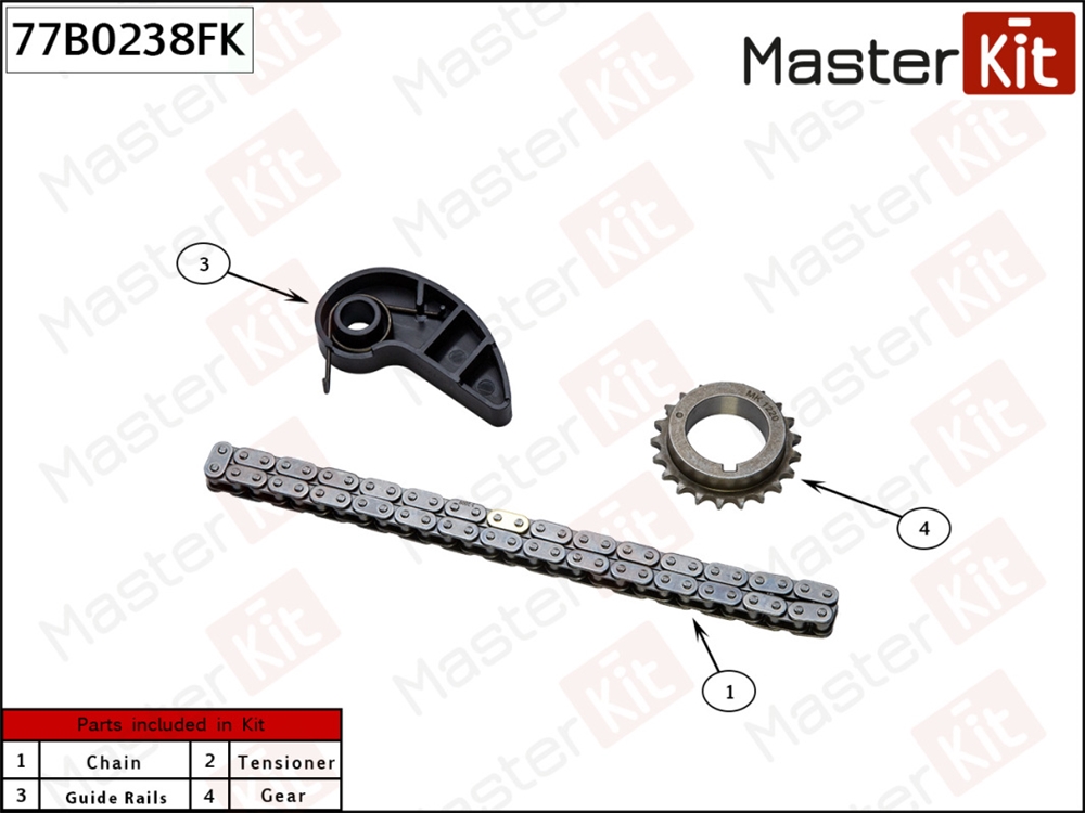 MASTERKIT 77B0238FK Комплект цепи масляного насоса