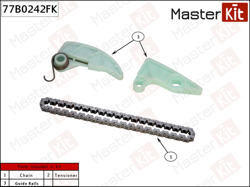 MASTERKIT 77B0242FK Комплект цепи масляного насоса