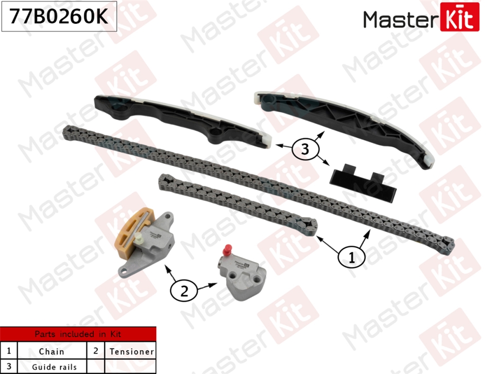 MASTERKIT 77B0260K Комплект цепи ГРМ
