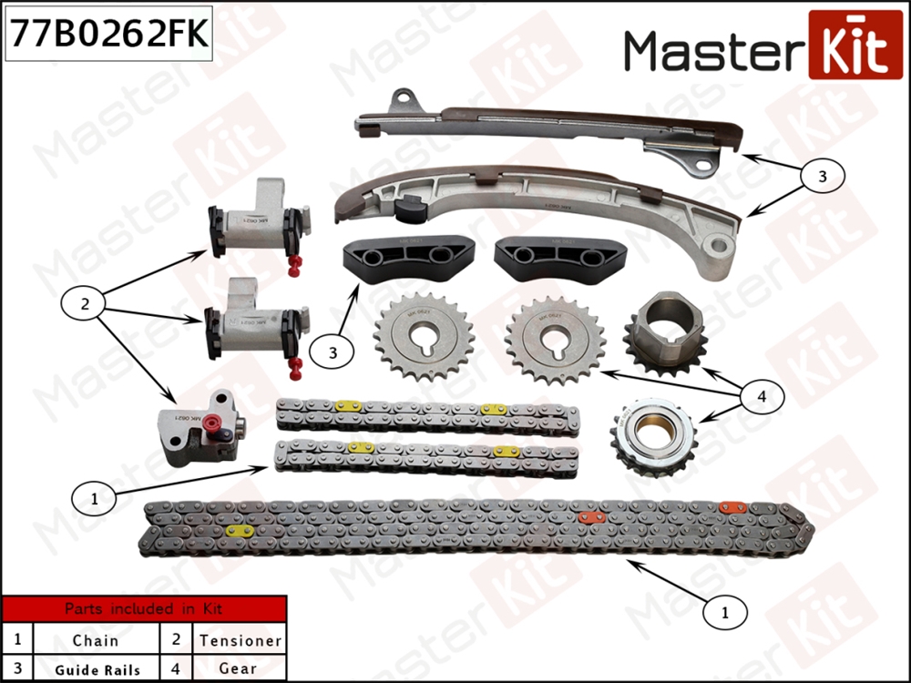 MASTERKIT 77B0262FK Комплект цепи ГРМ
