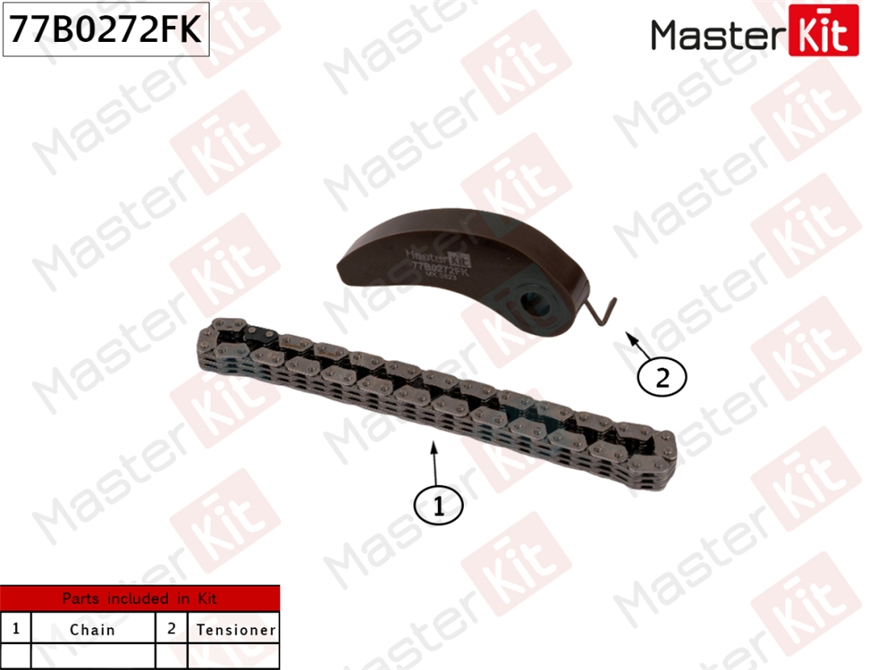 MASTERKIT 77B0272FK Комплект цепи масляного насоса NISSAN Qashqai J11 15- H5FT/H4B 77B0272FK