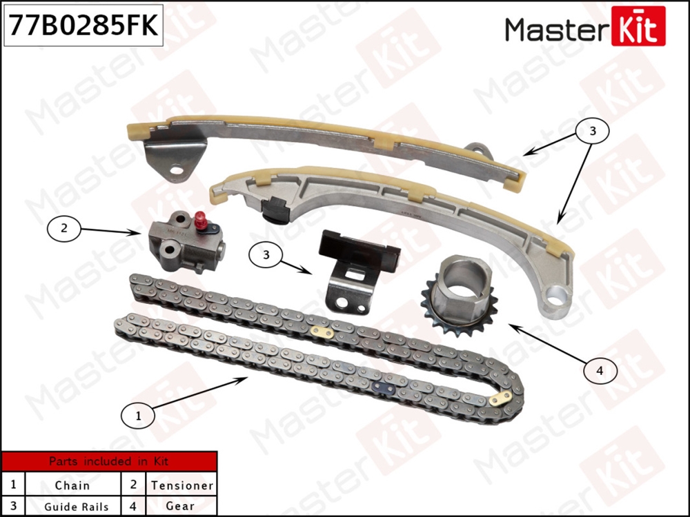 MASTERKIT 77B0285FK Комплект цепи ГРМ LEXUS RX IV 200T 8AR-FTS