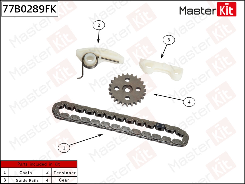 MASTERKIT 77B0289FK Комплект привода масляного насоса MAZDA 6 (GG) 1.8 L813