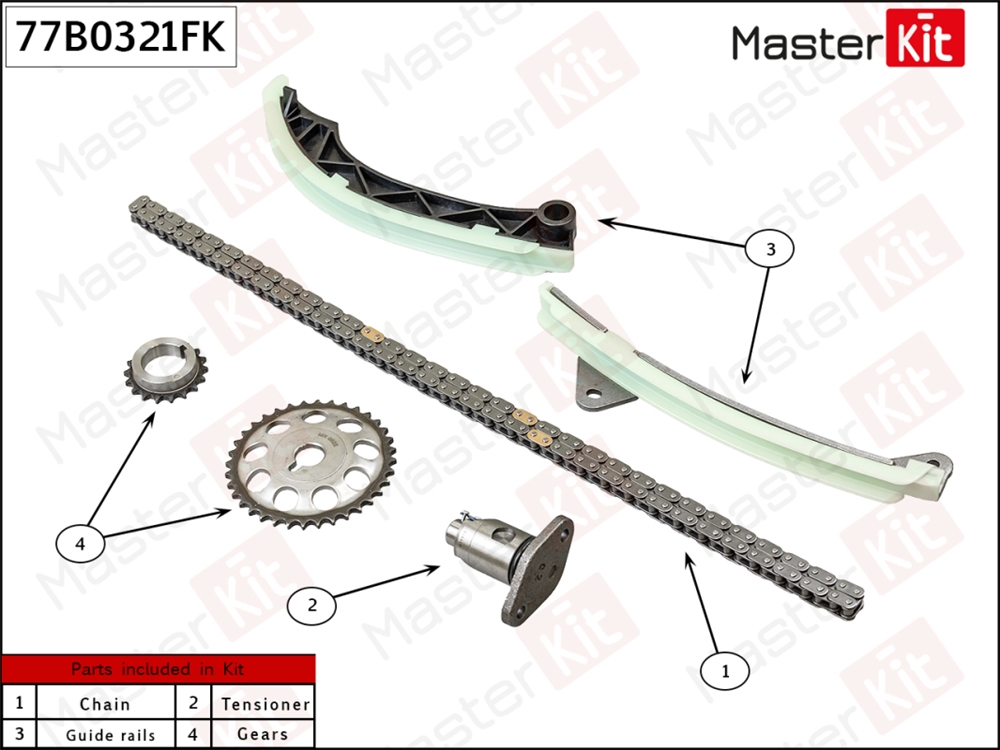 MASTERKIT 77B0321FK Комплект цепи ГРМ LIFAN LFB479Q1 со звездочками