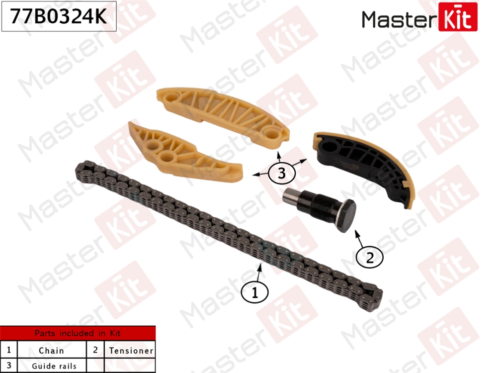 MASTERKIT 77B0324K Комплект цепи балансирных валов VAG CDAA/CDAB/CCZD