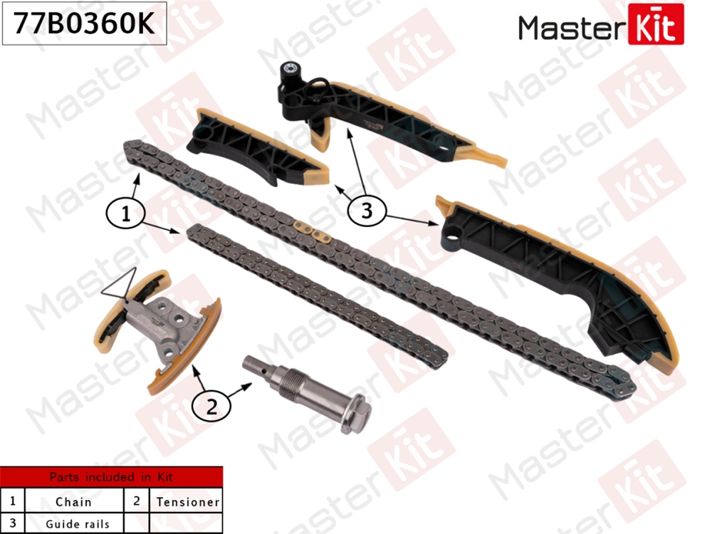 MASTERKIT 77B0360K Комплект цепи ГРМ MERCEDES-BENZ OM 656