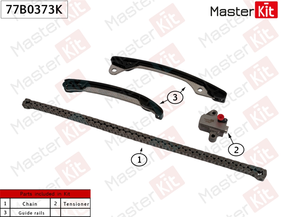 MASTERKIT 77B0373K Комплект цепи ГРМ SMART FORFOUR (453) 2014 - M 281