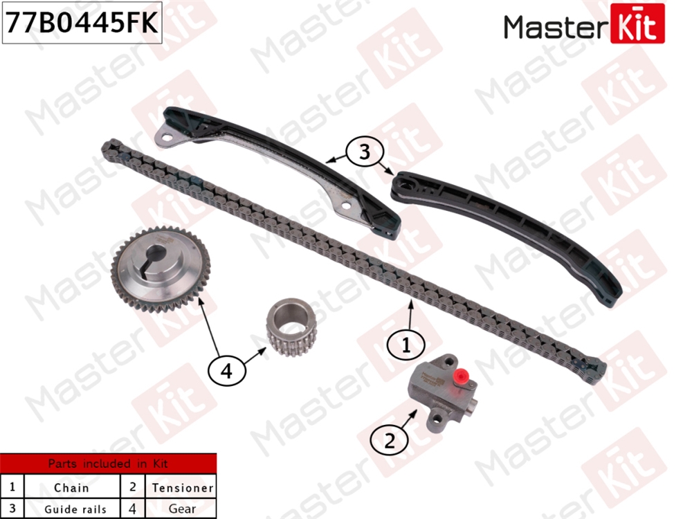 MASTERKIT 77B0445FK Комплект цепи ГРМ