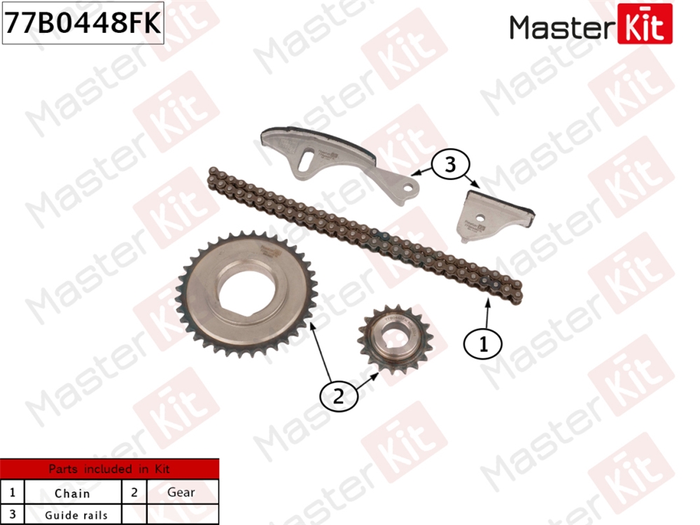 MASTERKIT 77B0448FK 77B0448FK Комплект цепи балансировочных валов CHRYSLER/JEEP EDZ