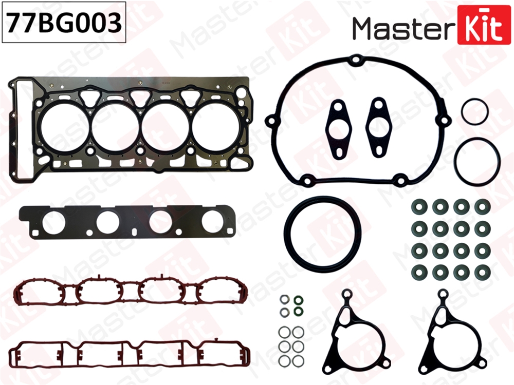 MASTERKIT 77BG003 Комплект прокладок ГБЦ VAG 1.8/2.0 04-