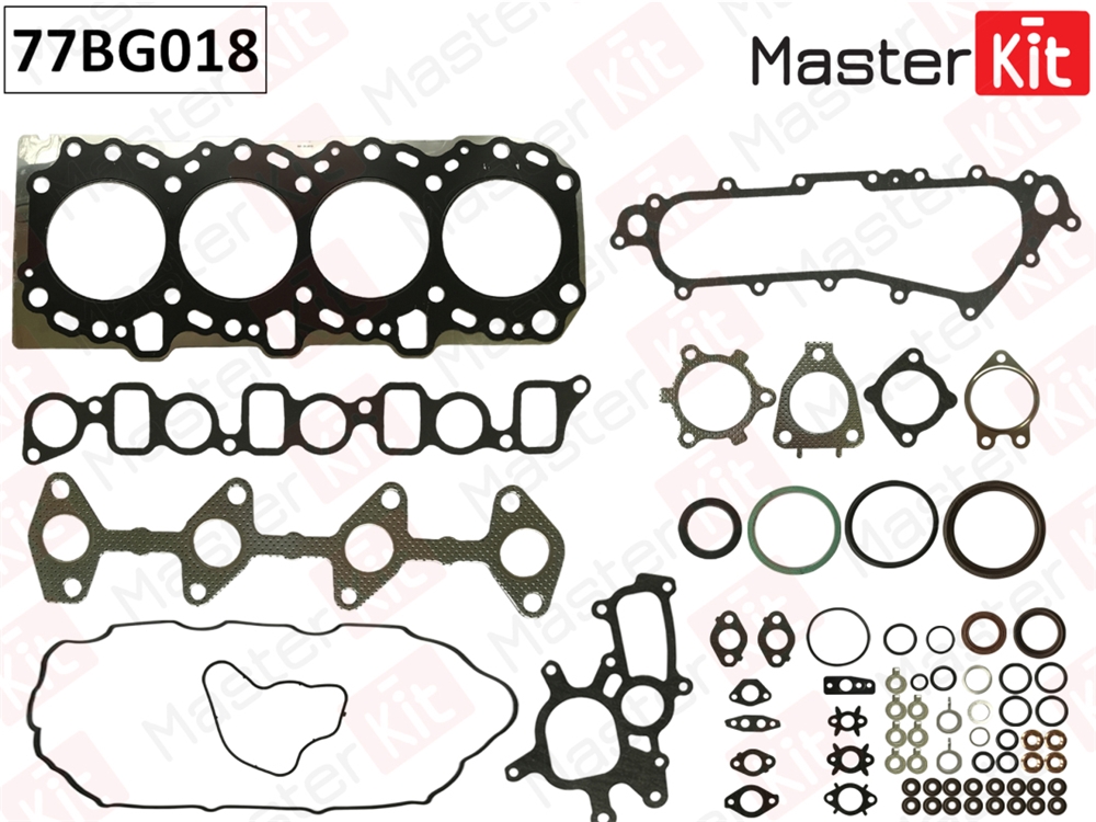 MASTERKIT 77BG018 Полный комплект прокладок ДВС TOYOTA LAND CRUISER 90,HILUX 1KD-FTV 00-02